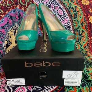 NWT bebe Zahara Peep Toe Sling Back